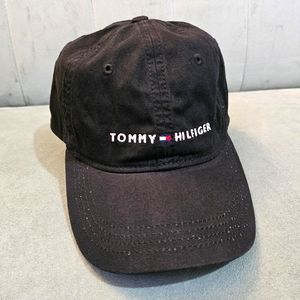 NWT Black Tommy Hilfiger Adjustable Dad Hat 100% Cotton